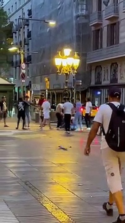 Pelea en la Rambla