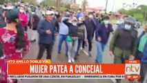 Mujer agrede a un bloqueadores y a un Concejal