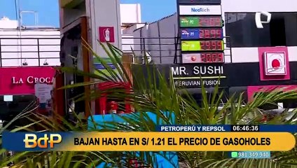 ¡Atención! Petroperú y Repsol anuncian la reducción de hasta  S/ 1.21 en el precio de gasoholes