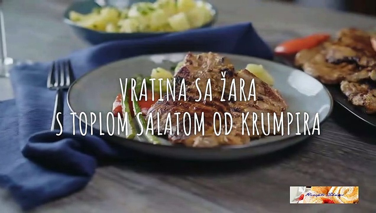 Vratina sa žara s toplom salatom od krumpira