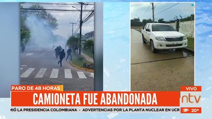 Abandonan camioneta que atacó a la Unión Juvenil