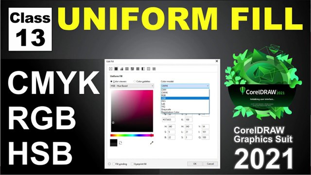 Uniform Fill Tool in Coreldraw 2021 | how to use uniform fill tool | Class-13 | Al Rafay Computers