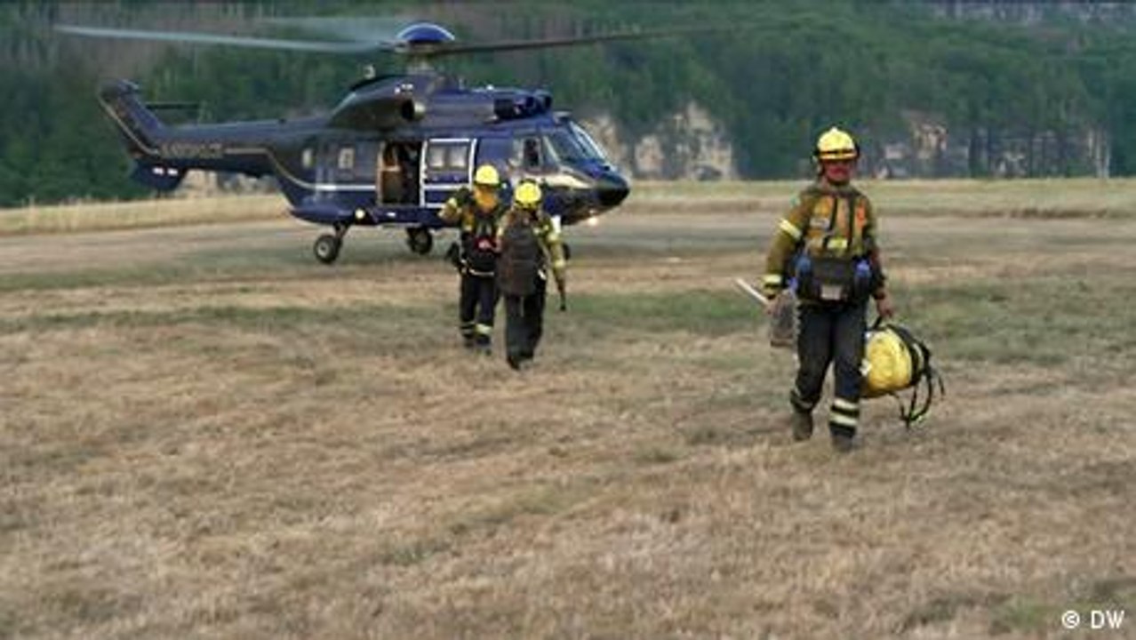 Kampf Gegen Feuer In Der Sächsischen Schweiz Video Dailymotion