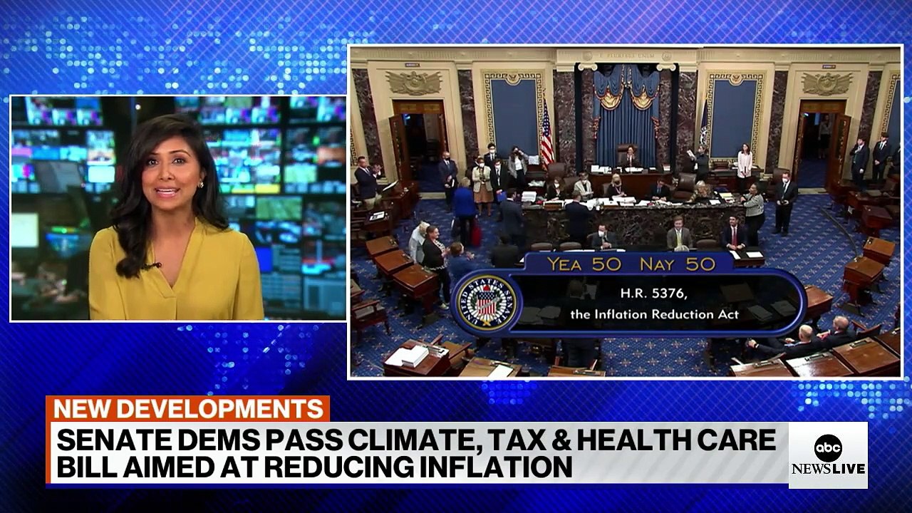 VP Harris has tie-breaking vote on Senate bill