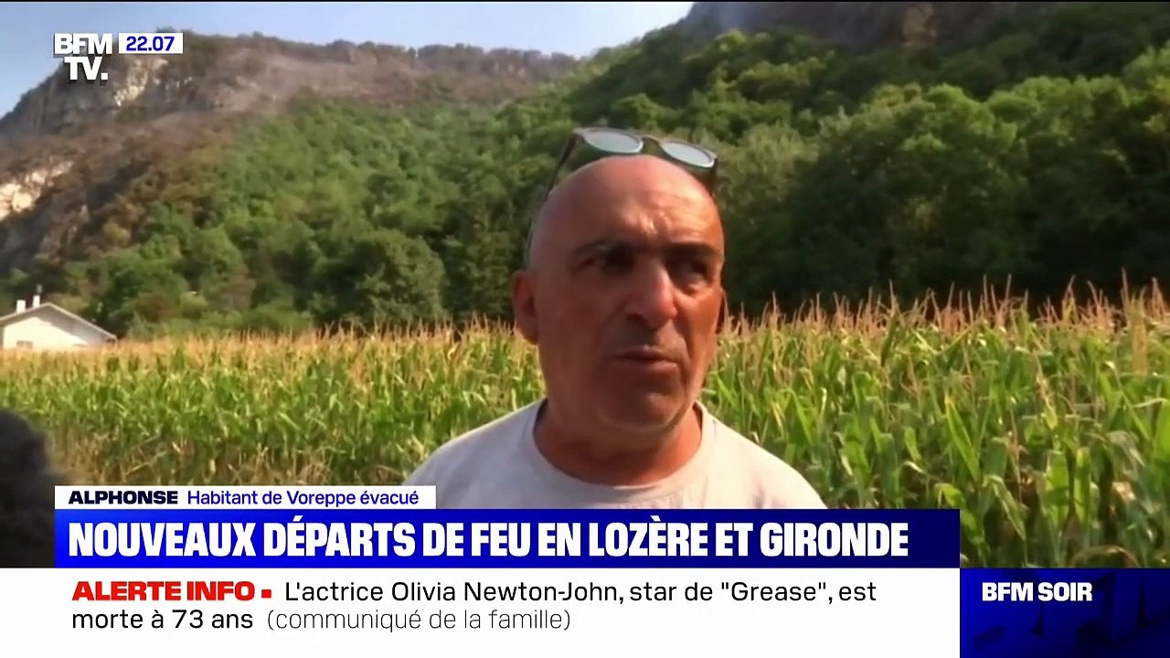 Incendie à Voreppe: le feu n'est toujours pas fixé, mais les pompiers sont confiants pour cette nuit