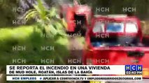 ¡Bomberos combaten incendio en Mod Hole, cerca de escuela en Roatán!