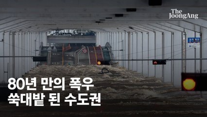 이런 폭우 없었다, 483㎜ 강남 폭포비