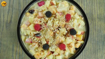 Easy and Quick Cream Fruit Chaat Recipe - Yummilicious
