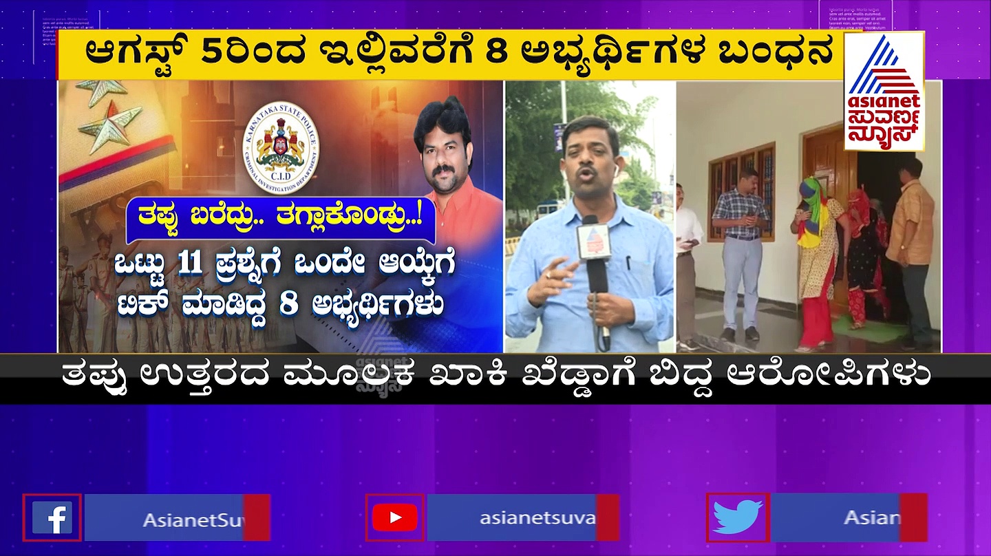 PSI ನೇಮಕಾತಿ ಹಗರಣ: ತಪ್ಪು ಉತ್ತರದ ಮೂಲಕ ಸಿಕ್ಕಿ ಬಿದ್ದ ಅಭ್ಯರ್ಥಿಗಳು!