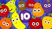 Ten Little Fruits jumping On The Bed - Fruits Song For Children - Kindergarten Videos