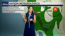 Pronóstico del tiempo para hoy martes 9 de agosto.