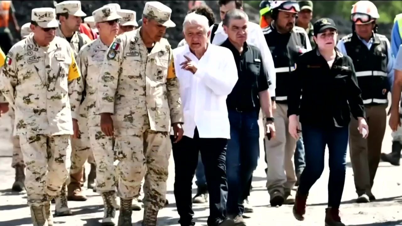 López Obrador arriba a mina siniestrada en Coahuila