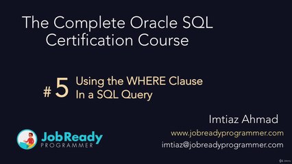 3. Using the WHERE Clause in a Query