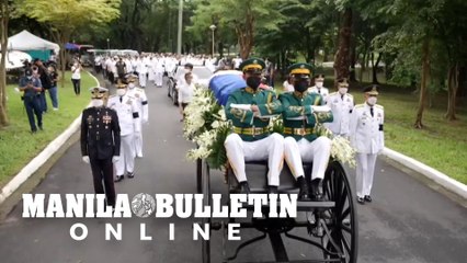 Funeral march for FVR at the Libingan ng mga Bayani
