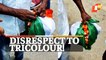 Disrespect To Tricolour | Viral Video Shows Man Using National Flag As Carry Bag