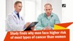 Study finds why men face higher risk of most types of cancer than women