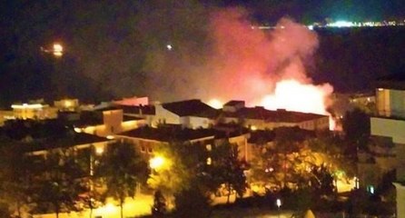 Tekirdağ’da okul bahçesindeki ağaçlar alev alev yandı