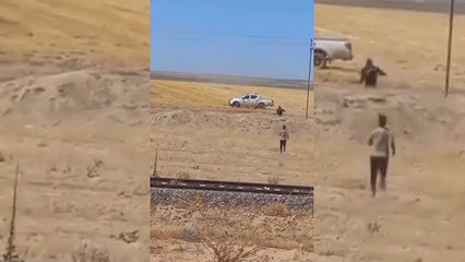 Suriye sınırından kaçak geçişler kamerada