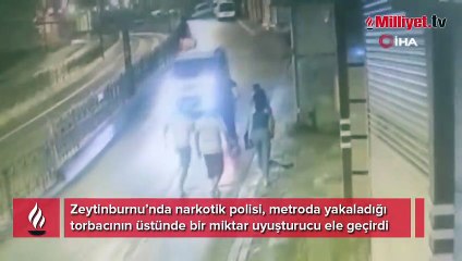 İstanbul’da polisle şüpheli arasında arbede kamerada