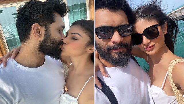 Mouni Roy पति Suraj Nambiar के Birthday पर हुईं Romantic, सरेआम पति को कर दिया Lip Kiss| FilmiBeat