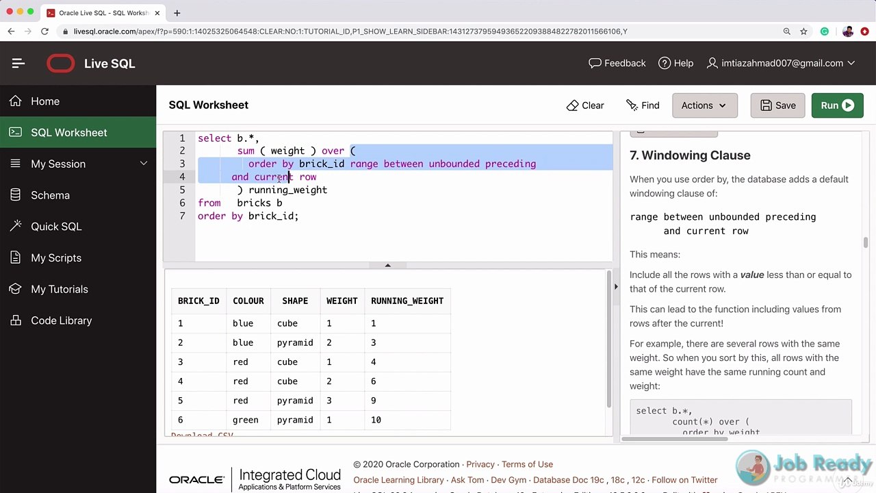 3. Unbounded Preceding Order in Over Clause video Dailymotion