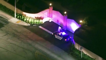 Drone footage of police outside of Donald Trump's Mar-a-Lago home