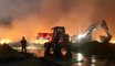 Sassari - Incendio in azienda rifiuti, prosegue lavoro dei Vigili del Fuoco (09.08.22)