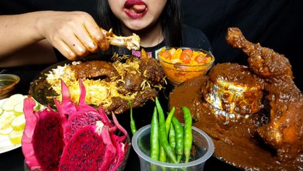 ASMR-DELICIOUS SPICY MUTTON PAYA & RIB KALA BHUNA,CHICKEN LEG CURRY,RICE,JARDA,DRAGON#hungrygirl