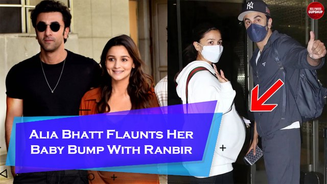 Alia Bhatt Flaunts Her Baby Bump With Ranbir Kapoor | Ranbir And Alia Bhatt @Bollywood Gupshup ​