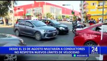 ¡Atención, conductores! Multas por no respetar nuevos límites de velocidad alcanzan los S/ 2 300