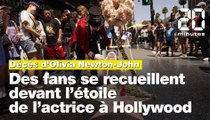 Décès d'Olivia Newton-John : Des fans se recueillent devant son étoile à Hollywood