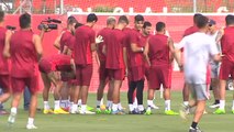 Isco entrena por primera vez con el Sevilla