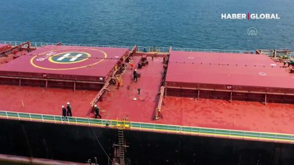 Ukrayna'dan gelen mısır yüklü "Glory" ve ''Riva Wind'' adlı gemilerde denetim yapıldı