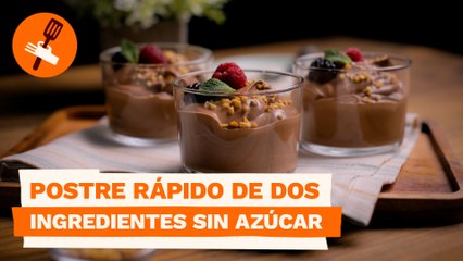 Postre rápido de dos ingredientes sin azúcar