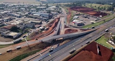 Vídeo mostra como estão as obras do Trevo Cataratas em Cascavel