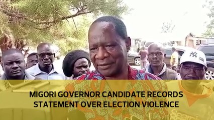 Migori governor candidate Dalmas Otieno recorded a statement with police over election violence.