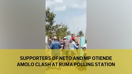 Supporters of Neto Adhola and MP Otiende Amolo clash at Ruma Polling station in North Uyoma over voter bribery claims.