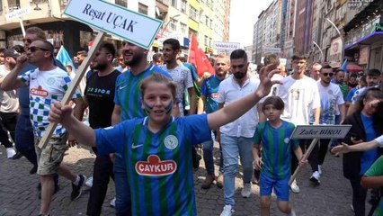 Rize haberi... Çaykur Rizespor birlik ve dayanışma için yürüdü