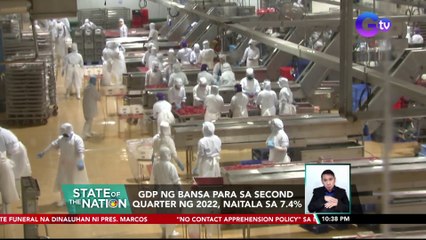GDP ng bansa para sa second quarter ng 2022, naitala sa 7.4% | SONA