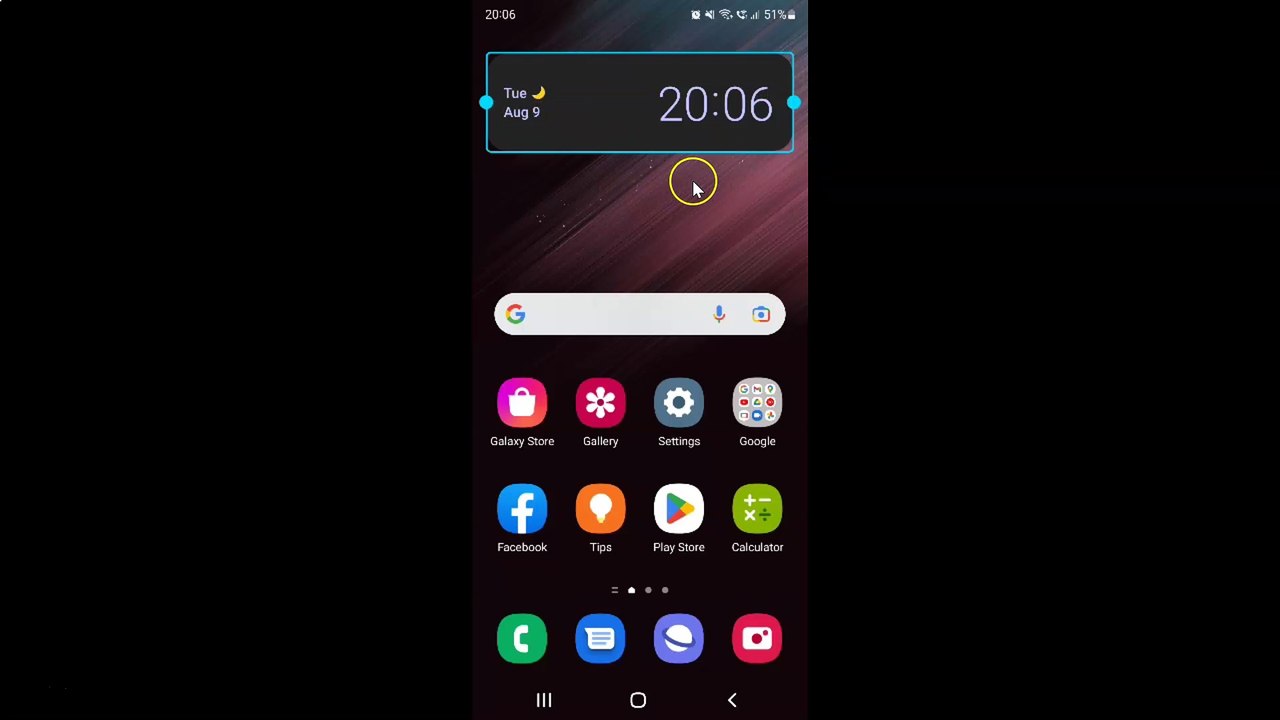 How to Add a Digital Clock Widget to the Home Screen On Samsung Galaxy S22 Ultra?