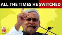 Bihar Political Crisis: JD(U)-BJP split, Nitish Kumar's oath tomorrow, all the times he switched sides