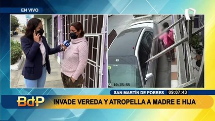 Se quedó dormido: taxista invade vereda y embiste a mujer que caminaba junto a su hija