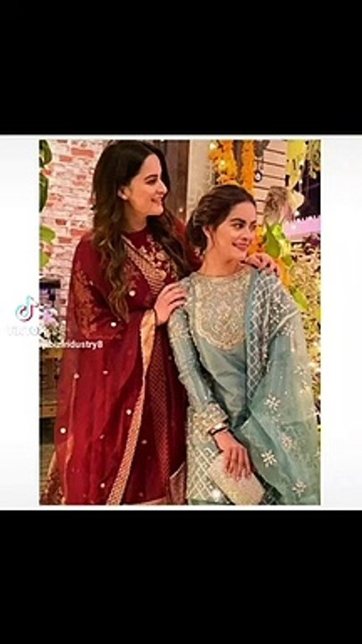 Aiman and Minal khan wedding in iqra Aziz pics tik tok video
