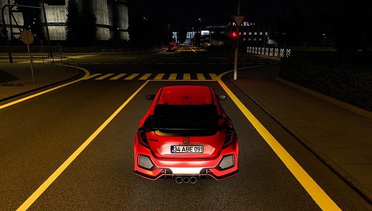 Euro Truck Simulator 2 (ets2) / Hastasına Honda CIVIC Type-R  mod 1.43 #ets2 #gaming #games #game