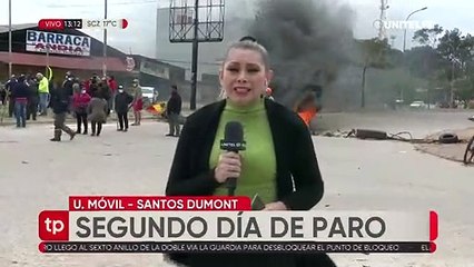 Se reinicia bloqueo en la Av. Santos Dumont