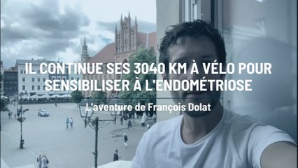 Il continue ses 3040 km à vélo pour sensibiliser à l'endométriose