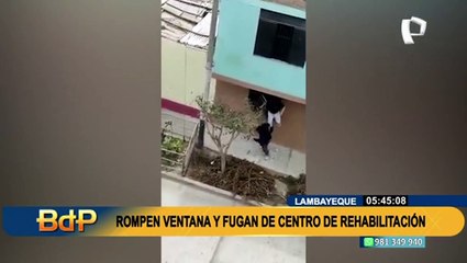 Lo planearon hace semanas: internos escapan  de centro de rehabilitación en Lambayeque
