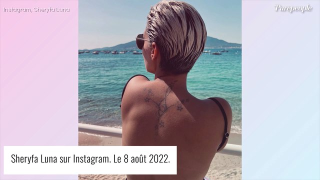 Sheryfa Luna : Cheveux blonds et bikini, la chanteuse dévoile ses nombreux tatouages !