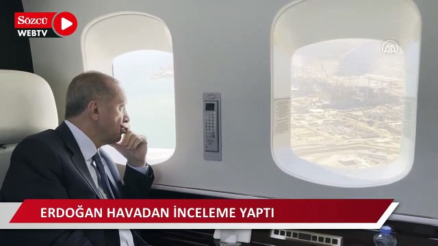 Cumhurbaşkanı Erdoğan, yapımı süren Akkuyu Nükleer Güç Santrali'ni havadan inceledi
