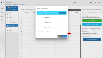TVMAX: Gestion de l programmations des émissions et vidéos (heures, jours etc..)